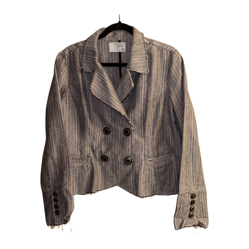 Ruff Hewn Distressed Grey Blazer - Size XL